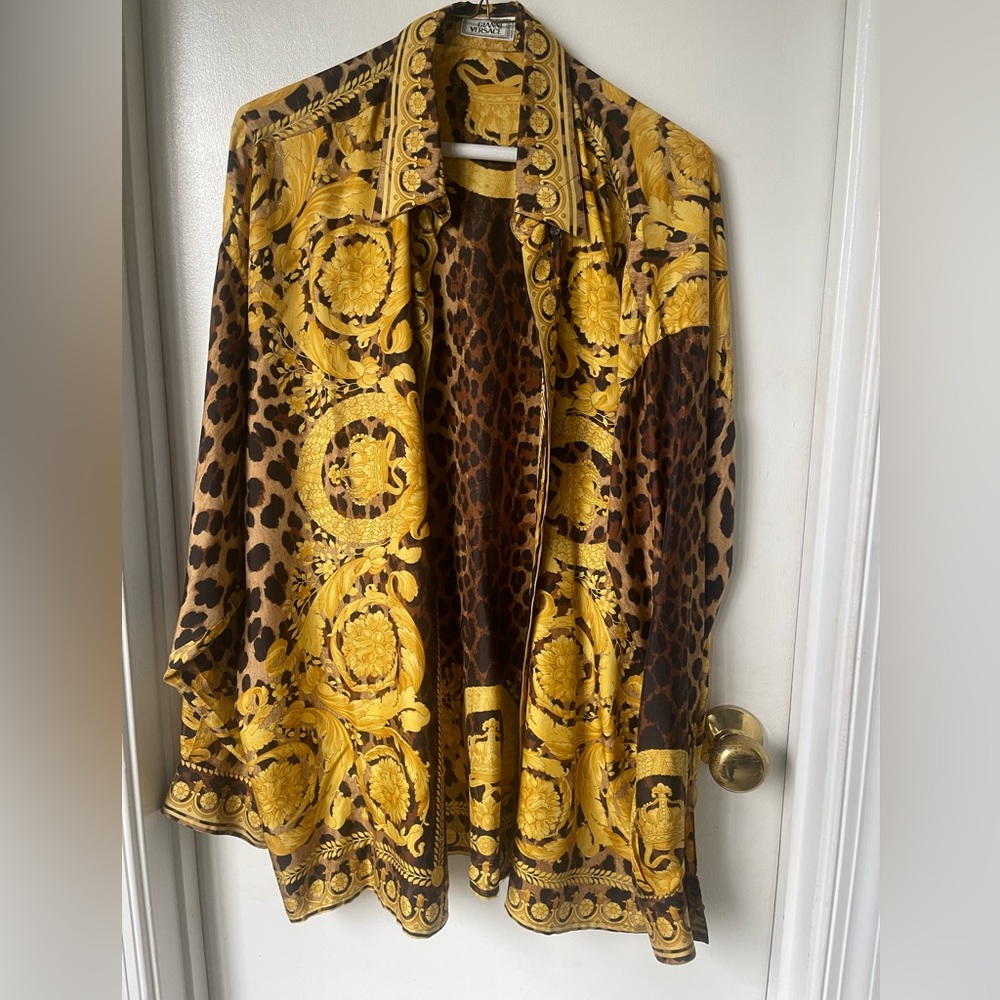 Versace Baroque Silk Shirt classic L can pass for XL